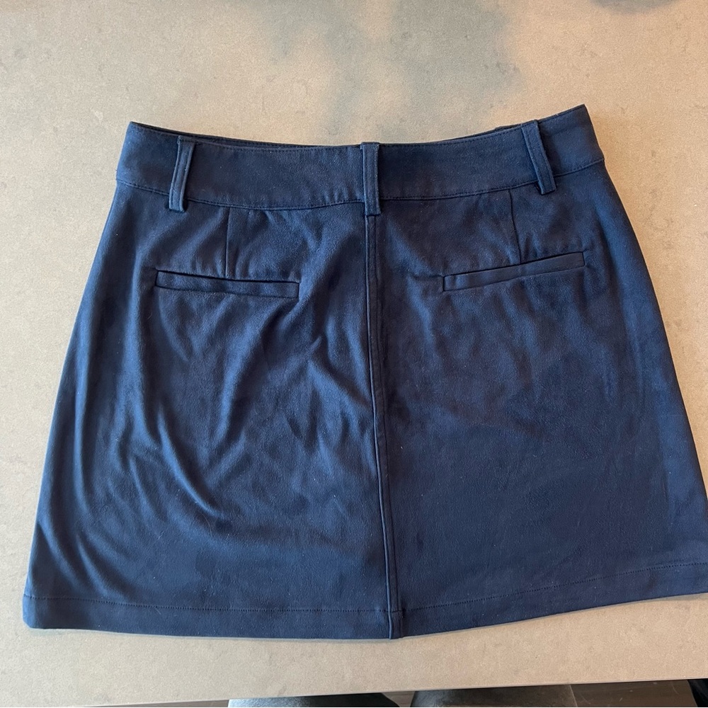 Marine Layer Rosie Vegan Suede A-Line Skirt - Picture 4 of 5